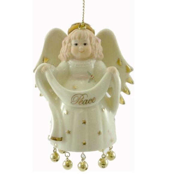 ❗️MOVING SALE❗️ LENOX “Ringing in Peace” Angel Ornament - Picture 1 of 10